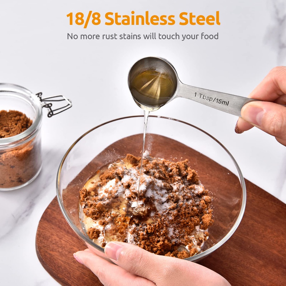 6個/セット 食品グレードのステンレス製計量スプーン、傷つき - Home Cooking Cookbook のレビューと価格