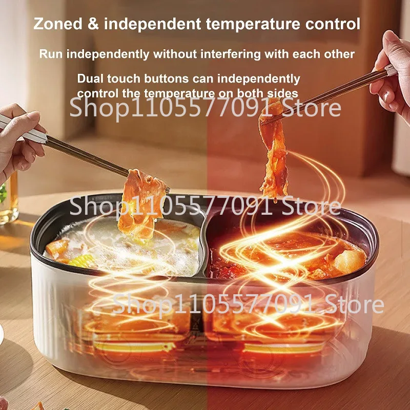 6L 電気調理鍋、家庭用、デュアル温度調節機能付き、ホットポ - Home Cooking Heater のレビューと価格