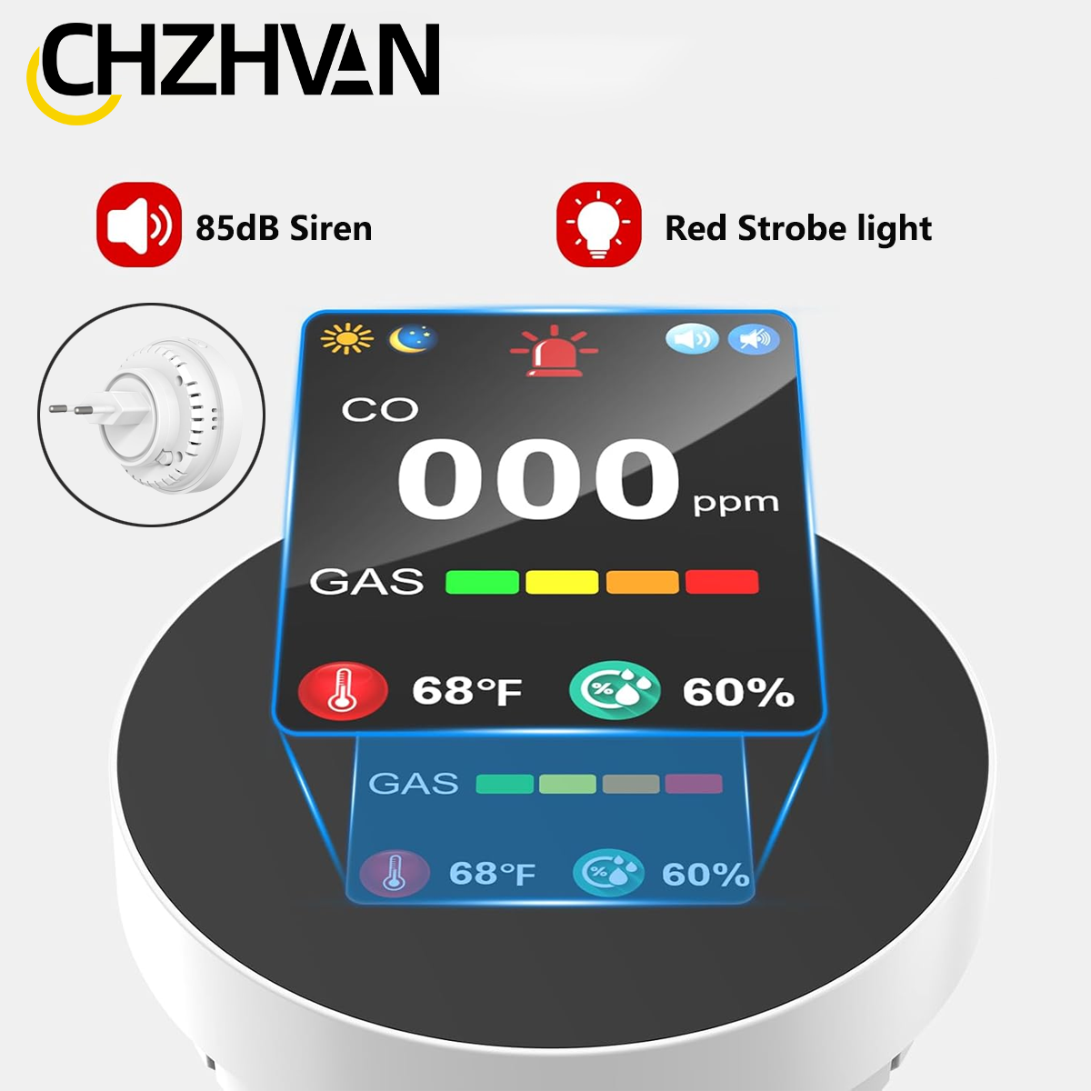 CHZHVAN 4-in-1 一酸化炭素検知器 CO ガス警 - Home Cooking Gas のレビューと価格