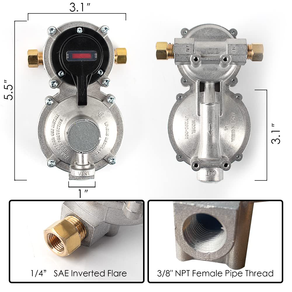 2個入り、2段階自動切替式LPプロパンガスレギュレーター。1 - Home Cooking Gas のレビューと価格